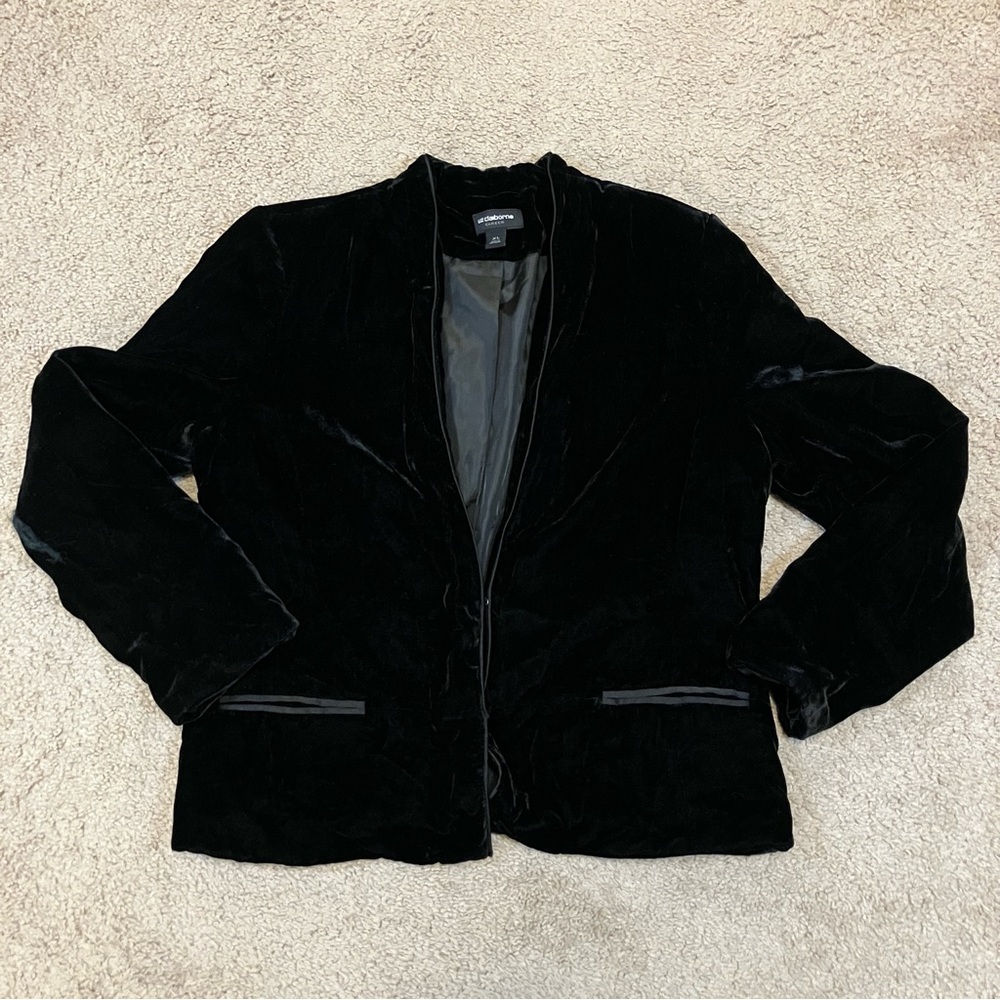 Liz Claiborne Blazer XL Black Velvet Business